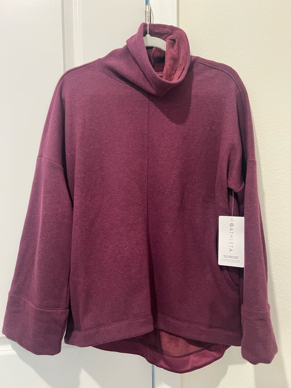 NWT Athleta Cozy Funnel Neck Oversized Sweatshirt
